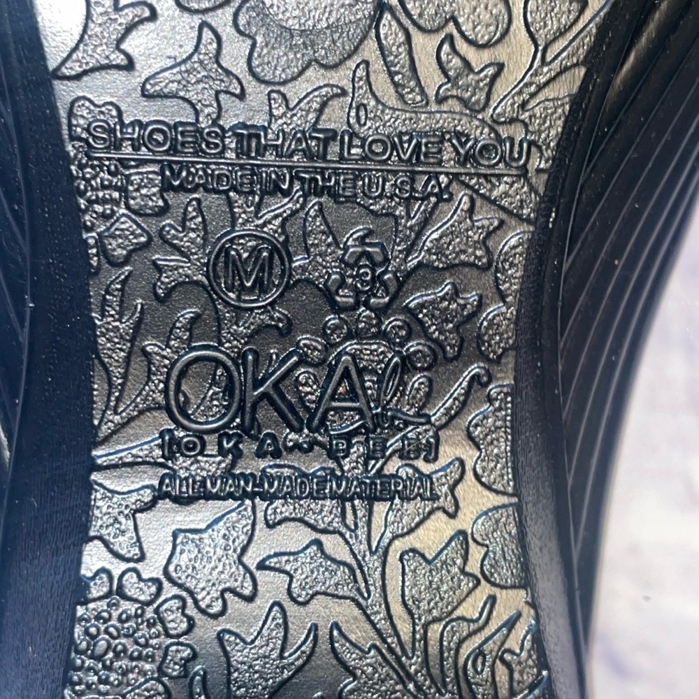 Oka B. Slides - Medium - Charcoal Gray with Black Bow - Picture 6 of 7